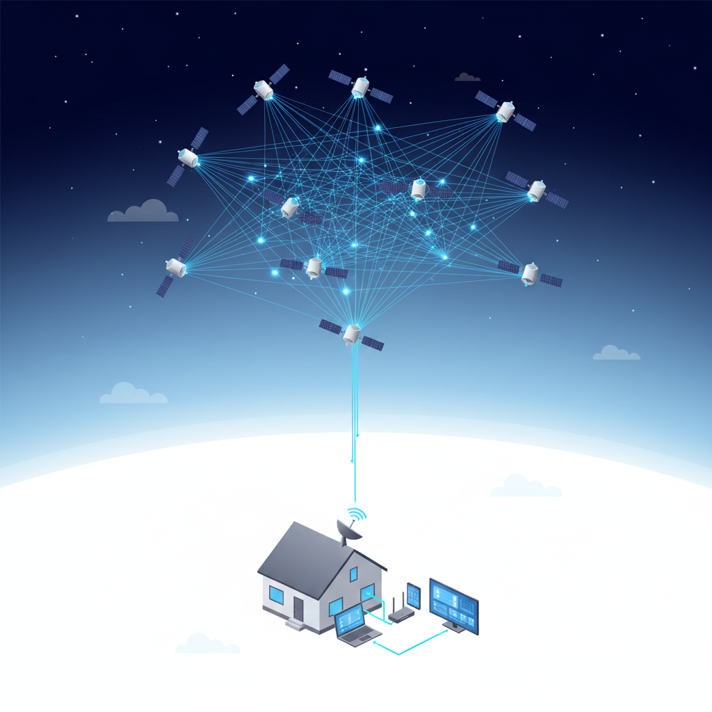 Como Funciona a Starlink: A Engenharia da Internet por Satélite de Baixa Latência